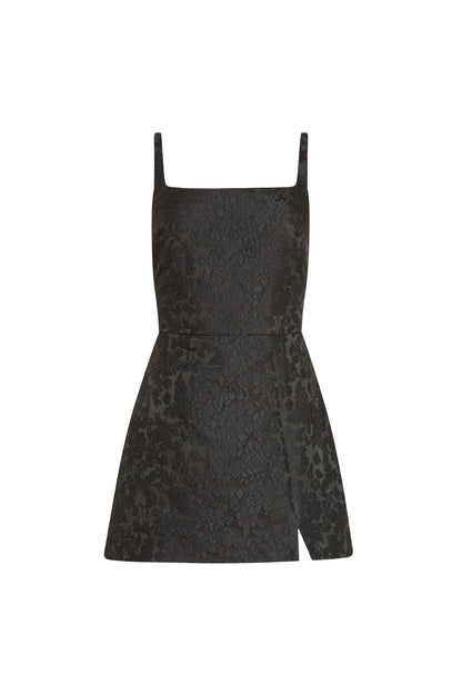 Rhonda Romper in Selen Jacquard - Black