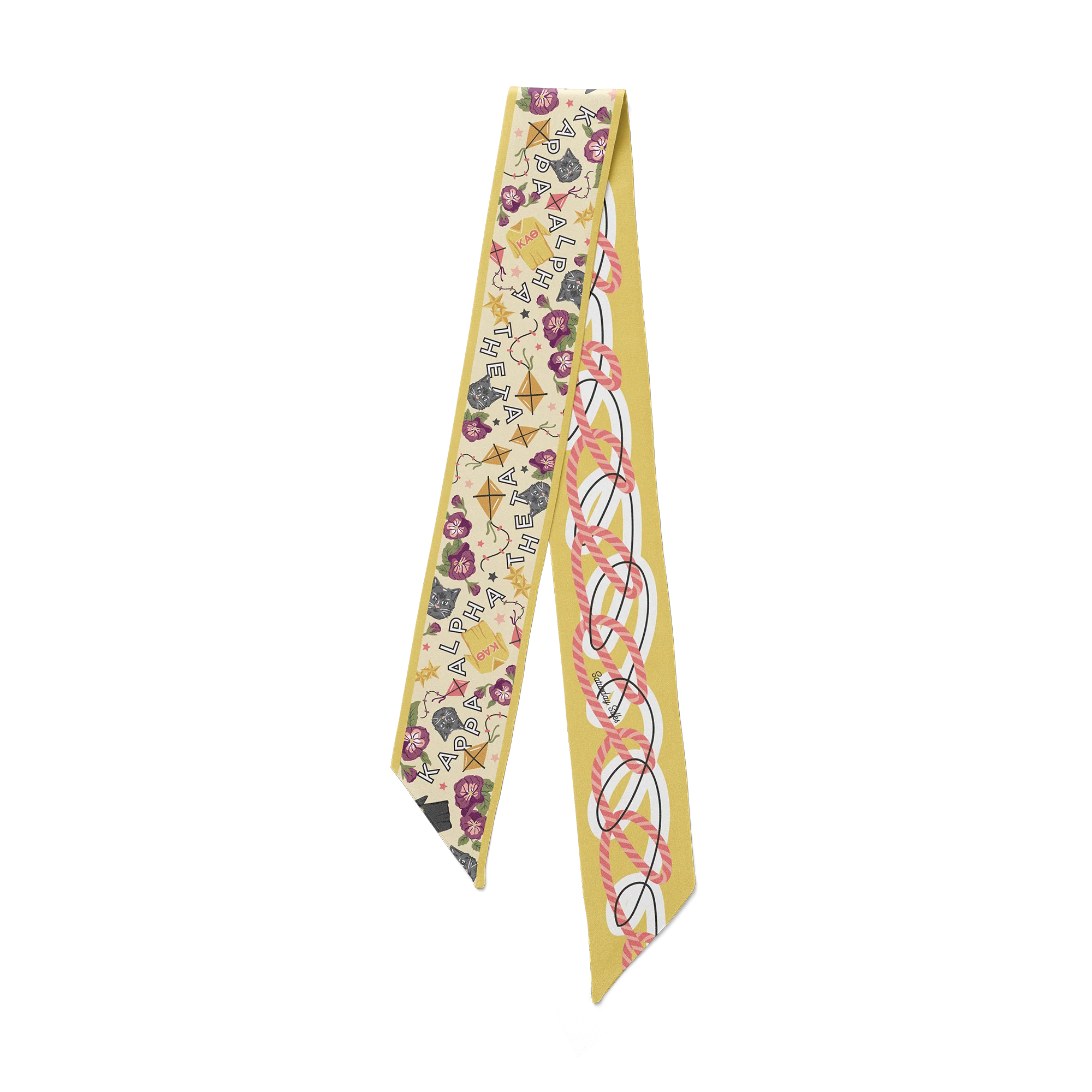 Saturday Silks - Kappa Alpha Theta Skinny Scarf