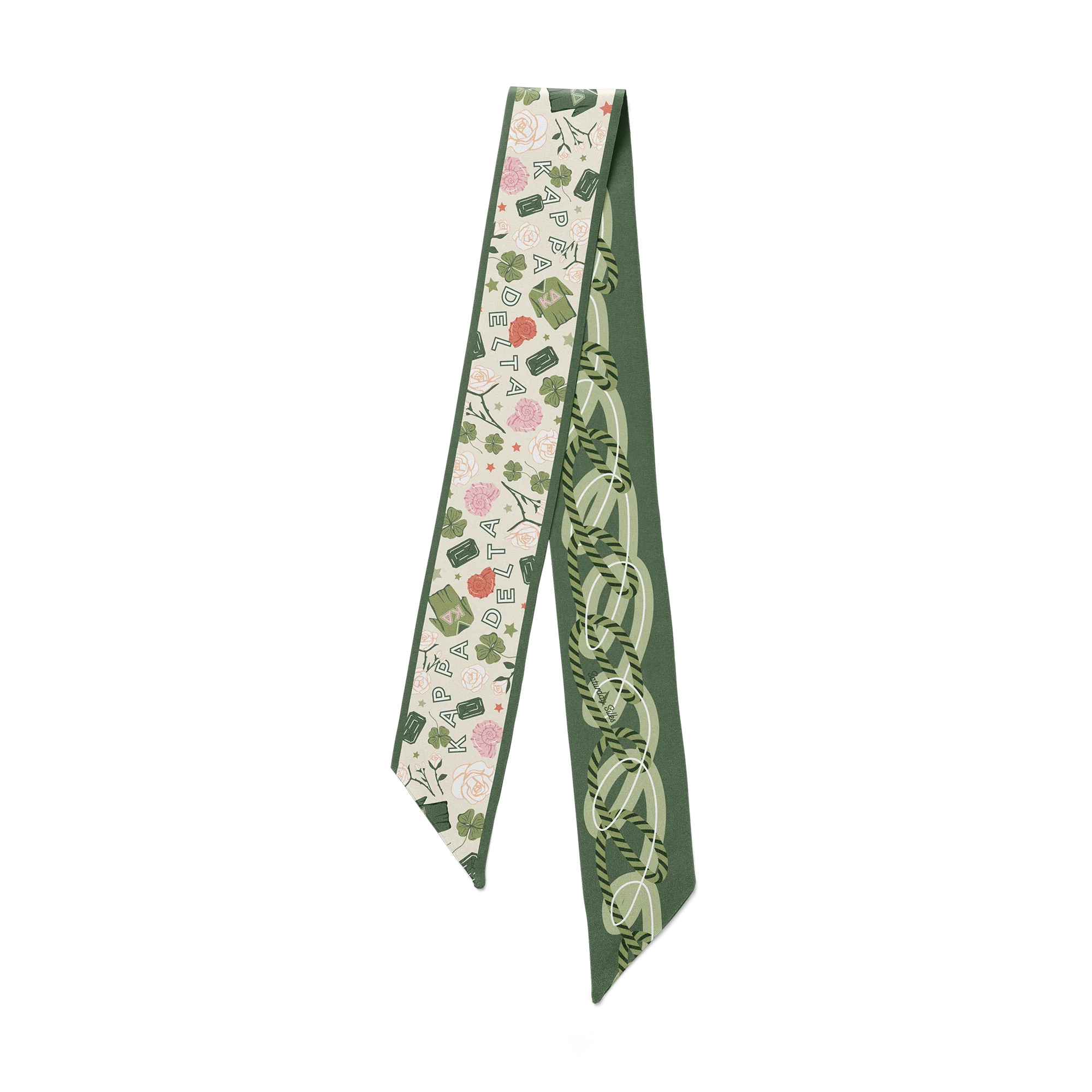 Saturday Silks - Kappa Delta Skinny Scarf