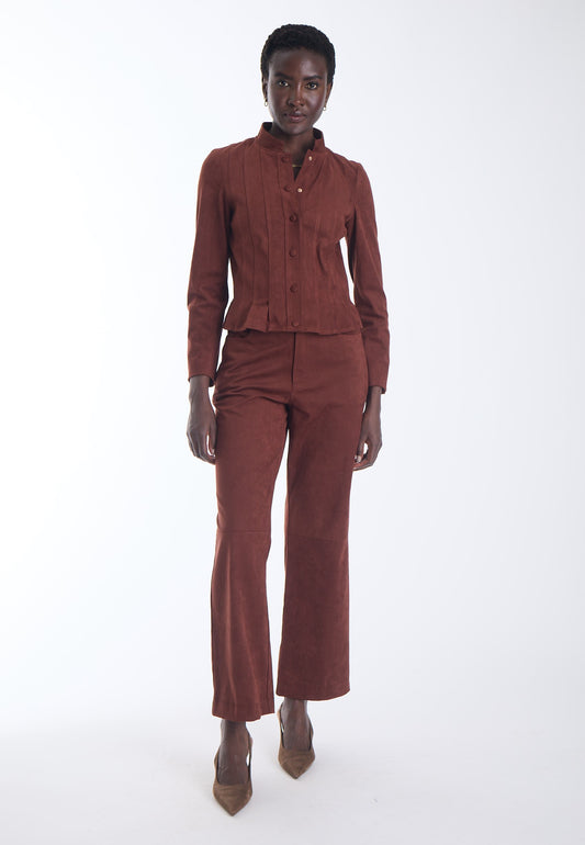 Indie Vegan Suede Jacket - Copper Cedar
