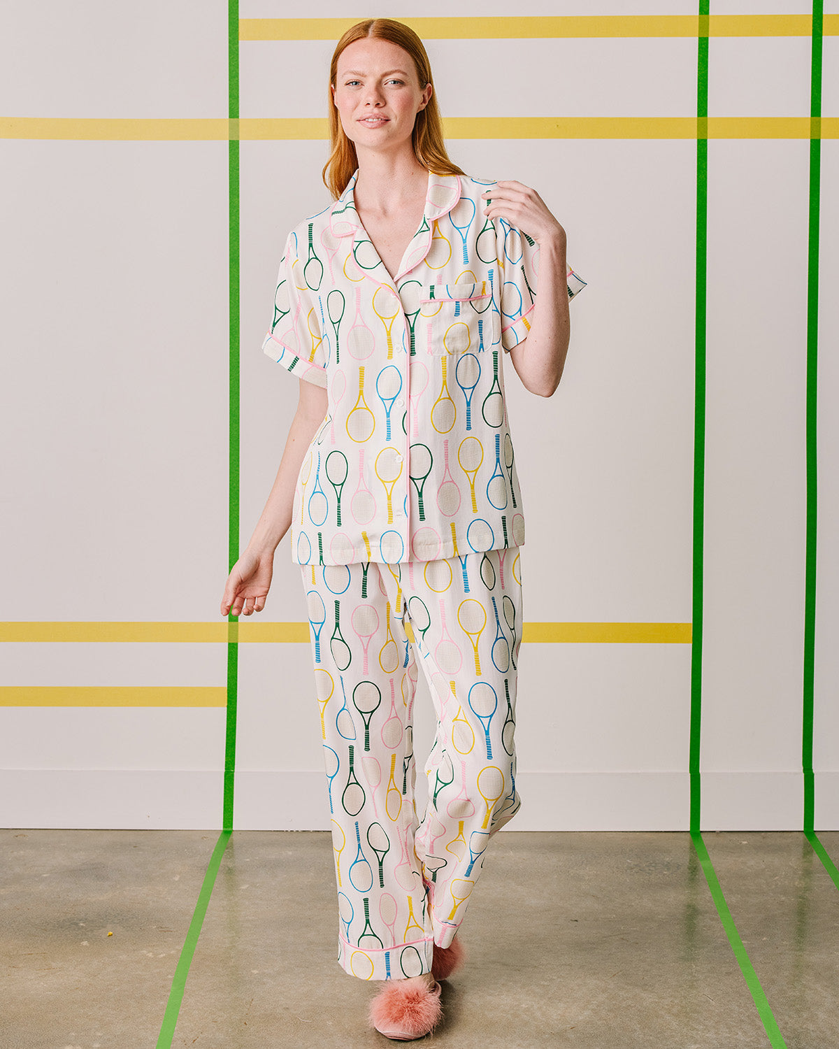 Tennis Time Pajama Pants Set - Multi