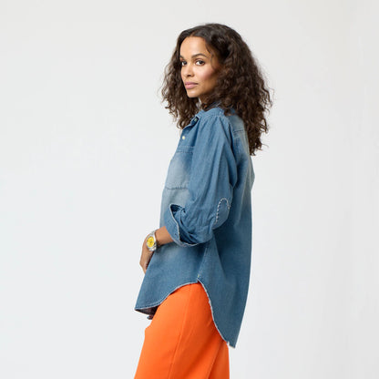 KERRI ROSENTHAL - Denim Shirt Lightweight - True Denim