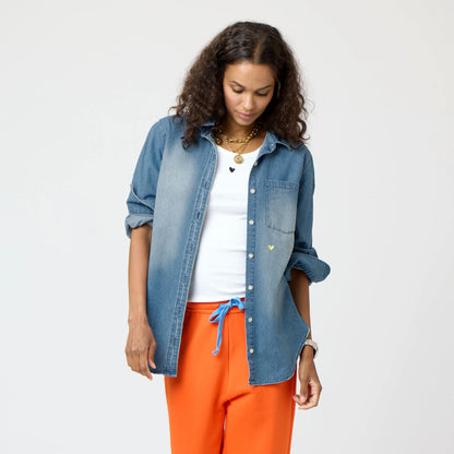 KERRI ROSENTHAL - Denim Shirt Lightweight - True Denim