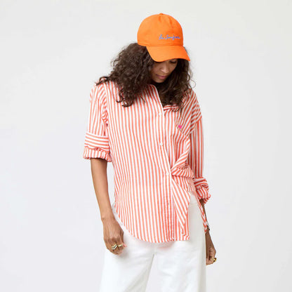 KERRI ROSENTHAL - Jack Stripe Shirt - Aperol Orange
