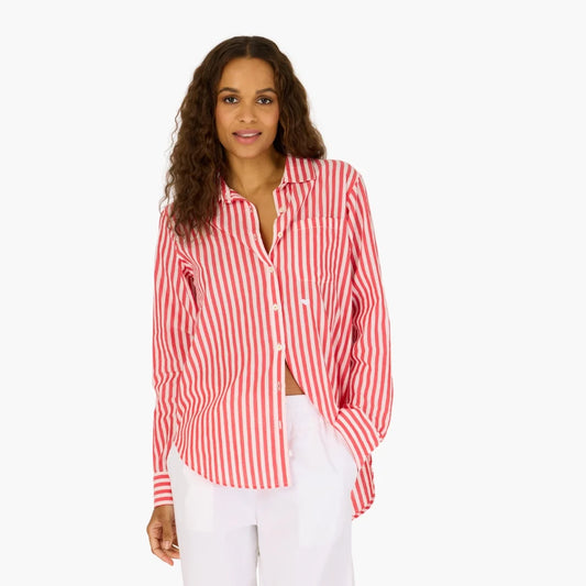 KERRI ROSENTHAL - Mia Shirt Stripe - Red/White