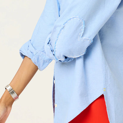 KERRI ROSENTHAL - Mia Lightweight Oxford Shirt - Oxford Blue