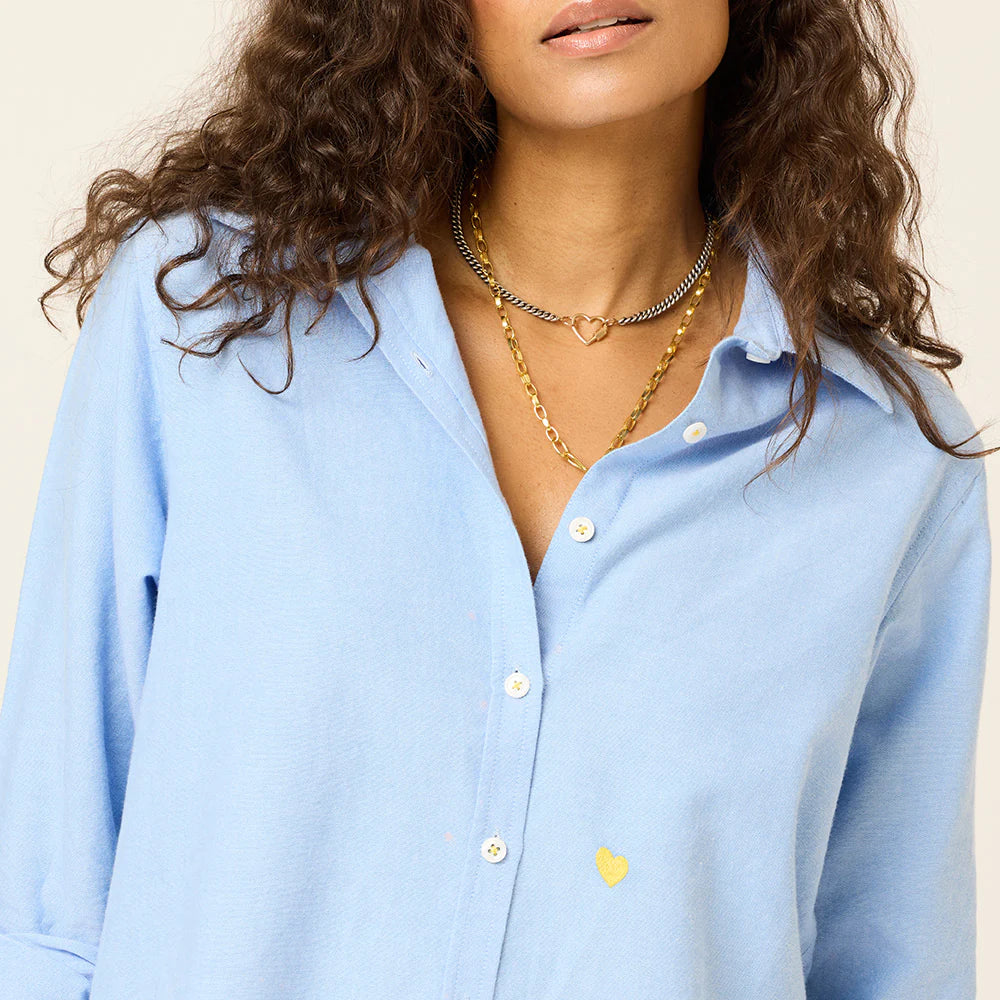 KERRI ROSENTHAL - Mia Lightweight Oxford Shirt - Oxford Blue