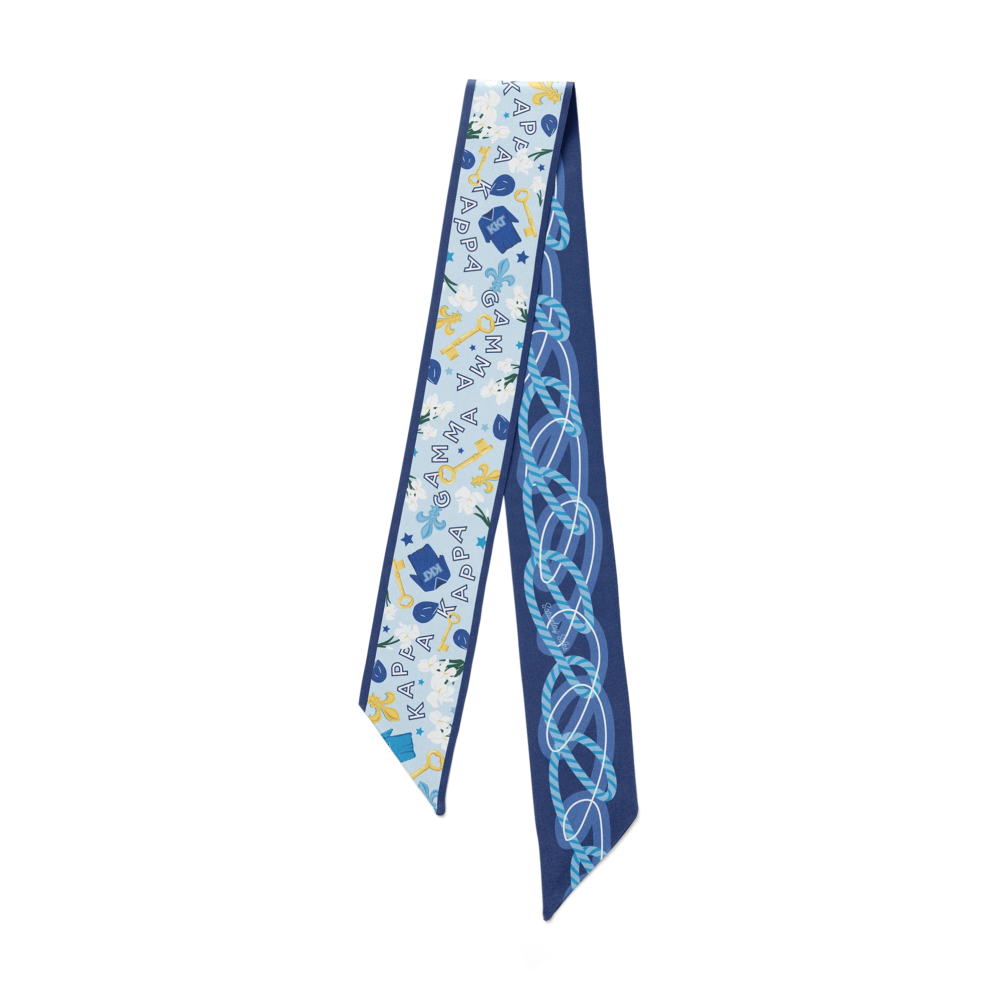 Saturday Silks - Kappa Kappa Gamma Skinny Scarf