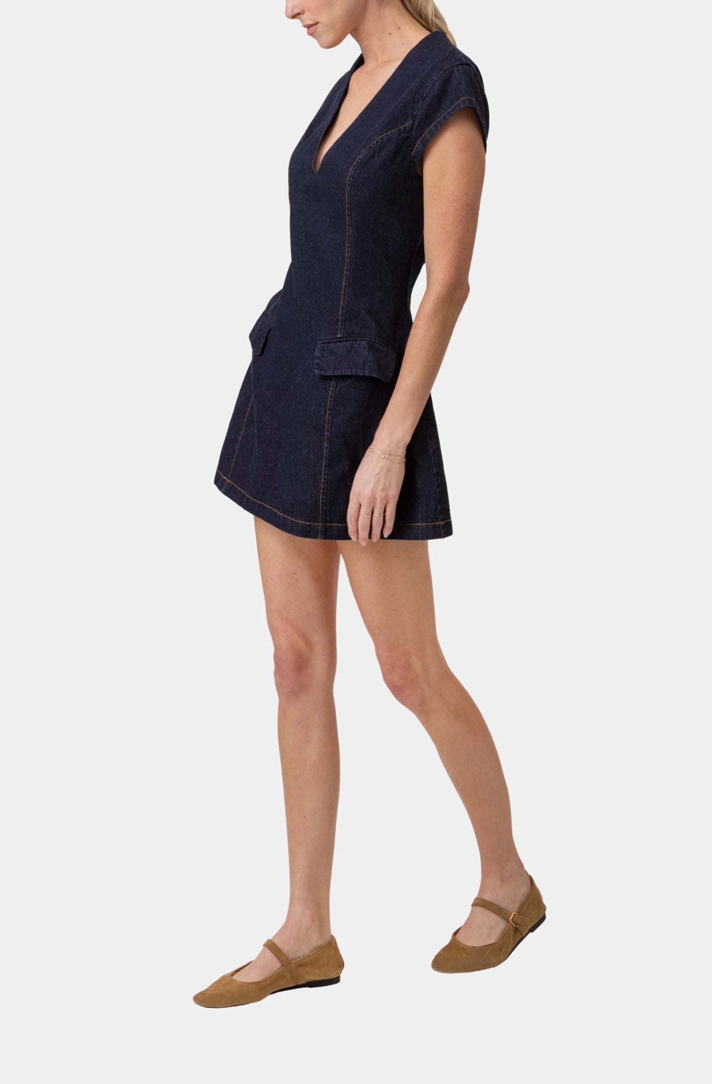 Flavia Mini Dress - Indigo