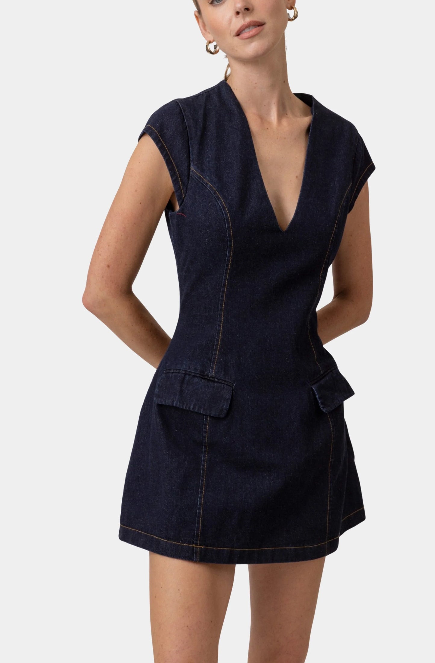 Flavia Mini Dress - Indigo