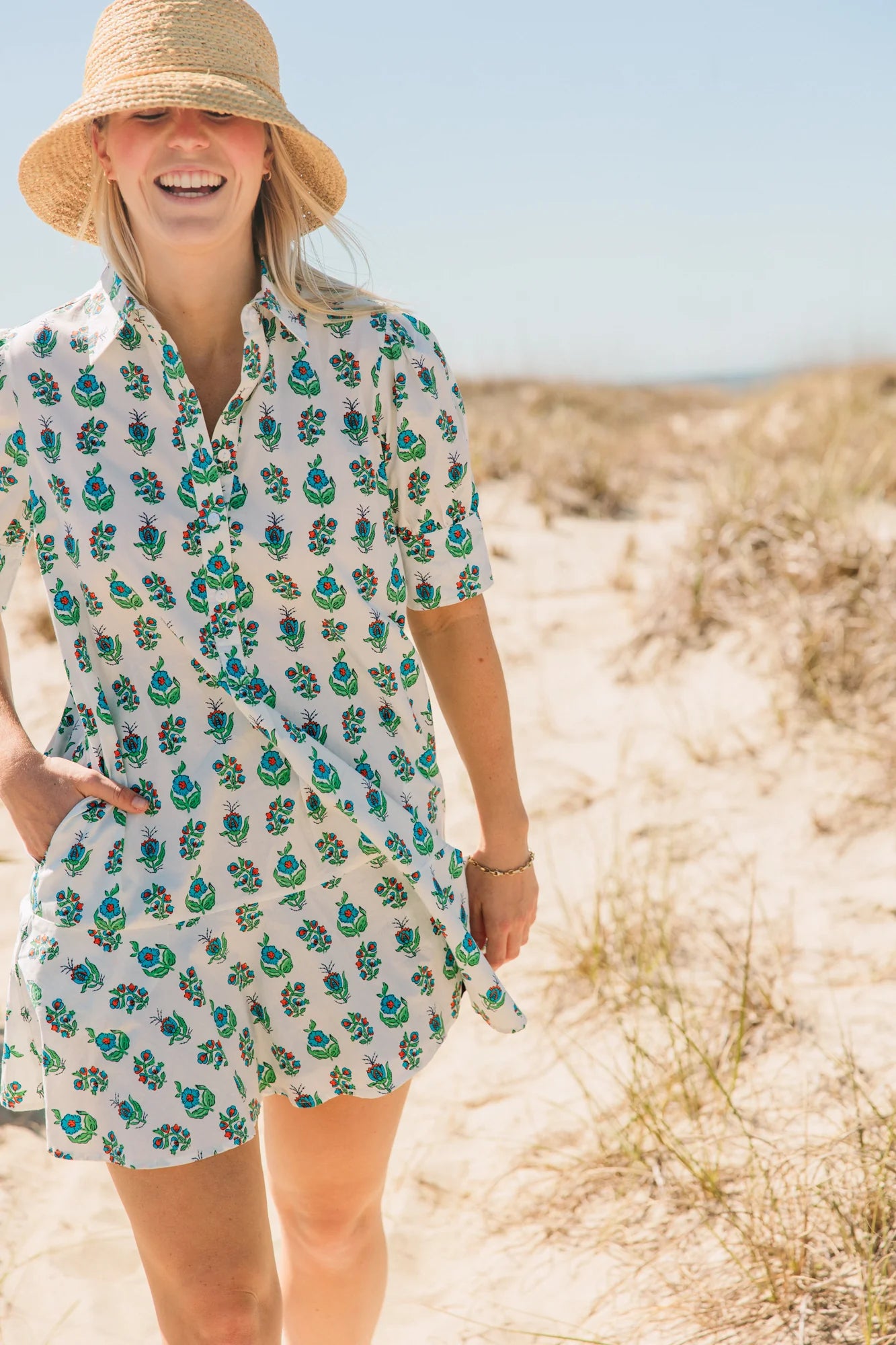 Liv Dress - Beach Sprigs