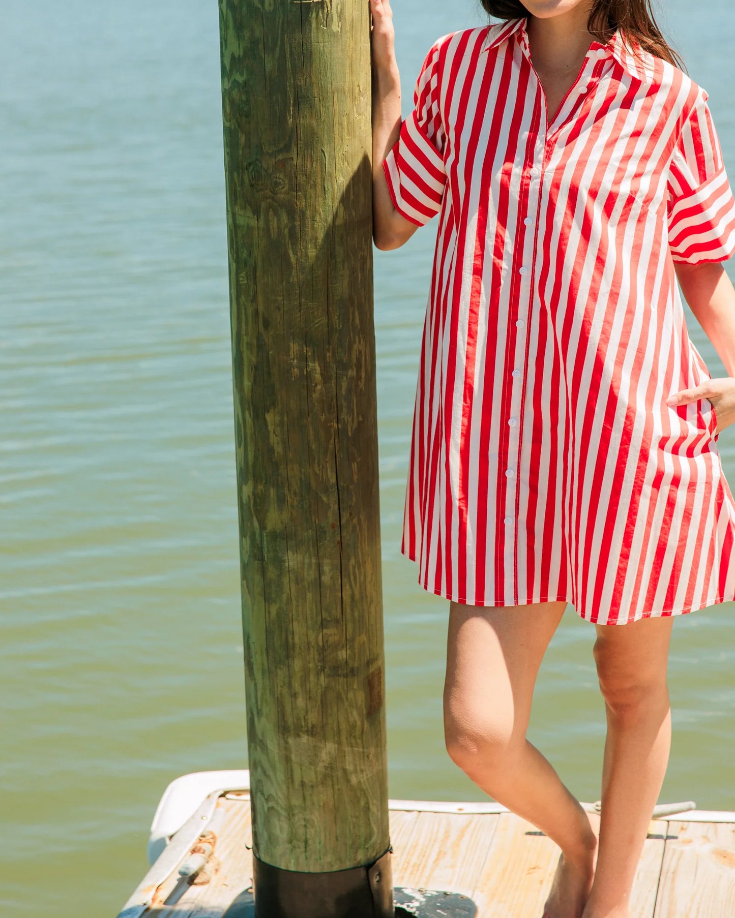 Dock Dress - Red Stripes