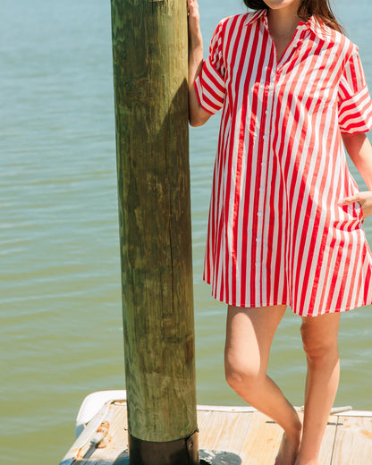Dock Dress - Red Stripes