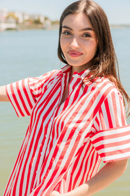 Dock Dress - Red Stripes