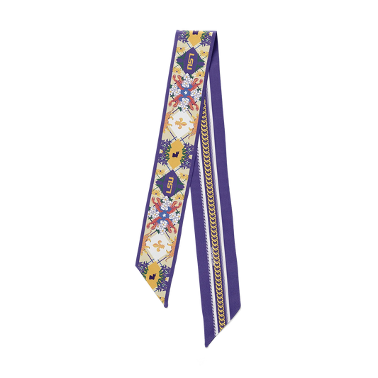 Saturday Silks - All-Star Skinny Scarf - LSU