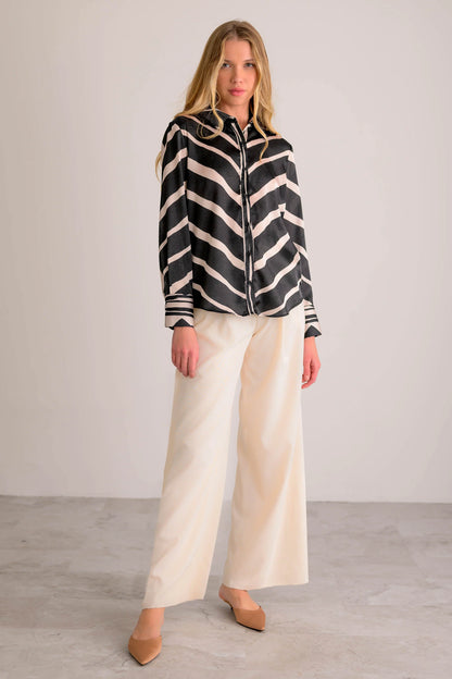 Alivia Top - Black/Taupe