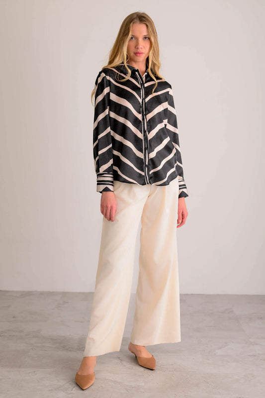 Alivia Top - Black/Taupe