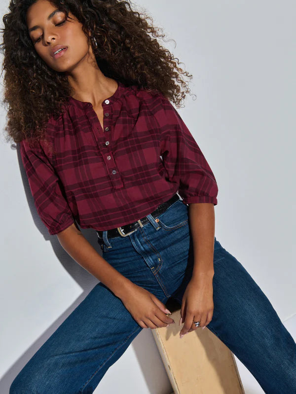 May Top - Party Plaid