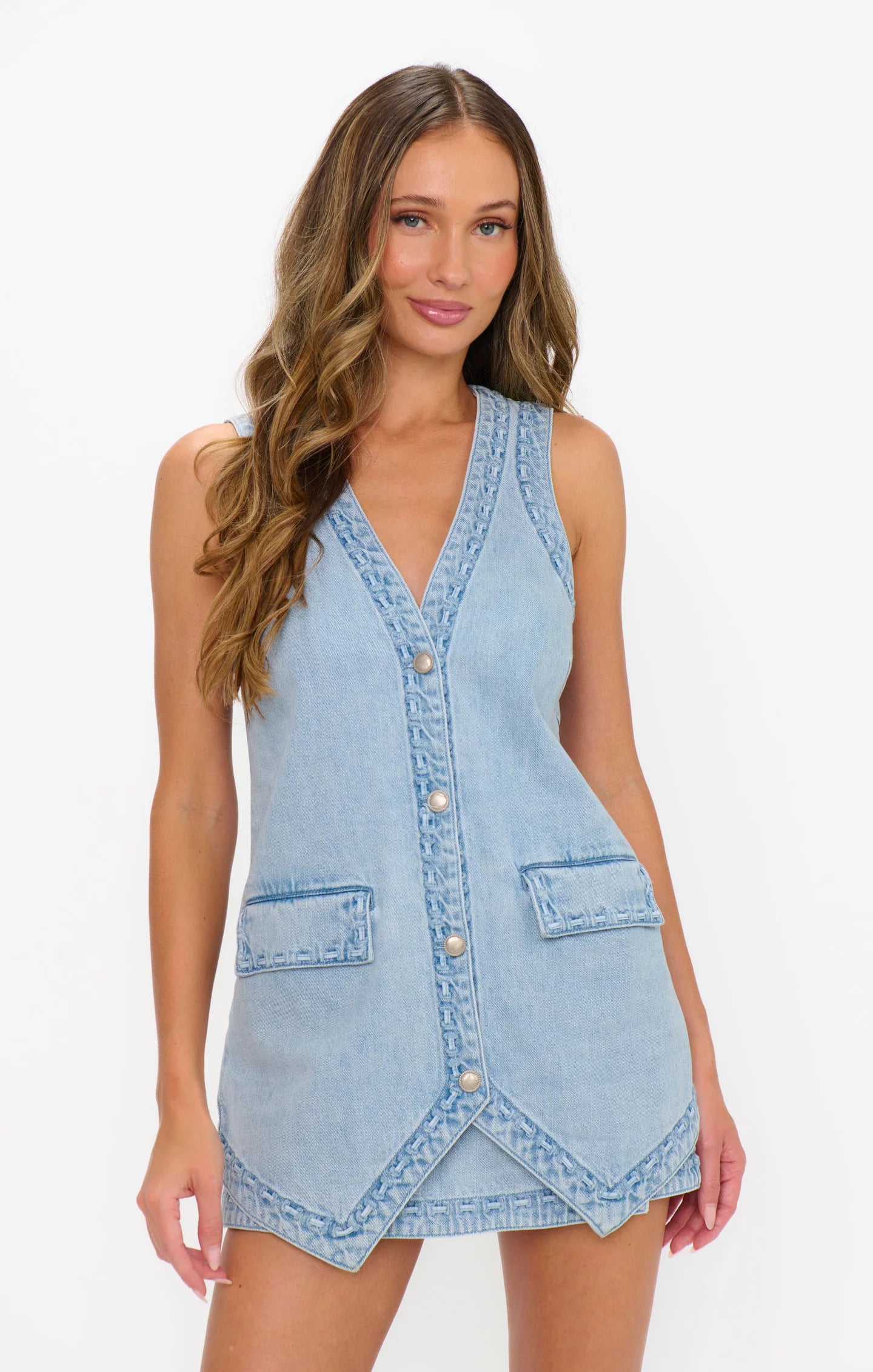 Wyatt Wrap Mini Skort - Twister Blue