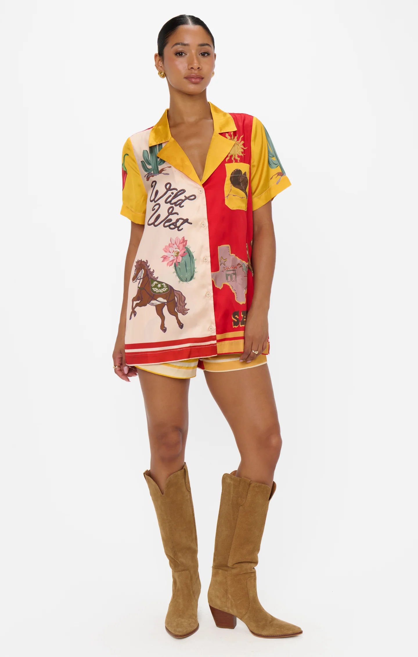 Home and Away PJ Set - Lone Star Silky