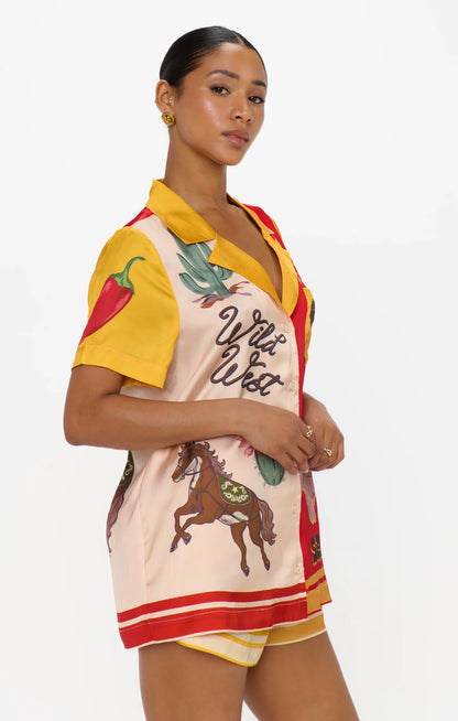 Home and Away PJ Set - Lone Star Silky