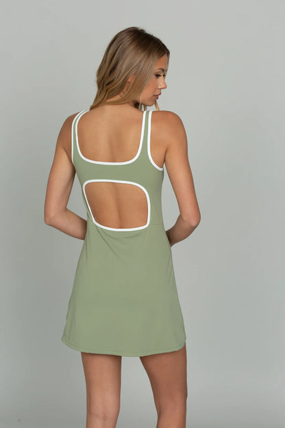 Matcha Open Back Dress