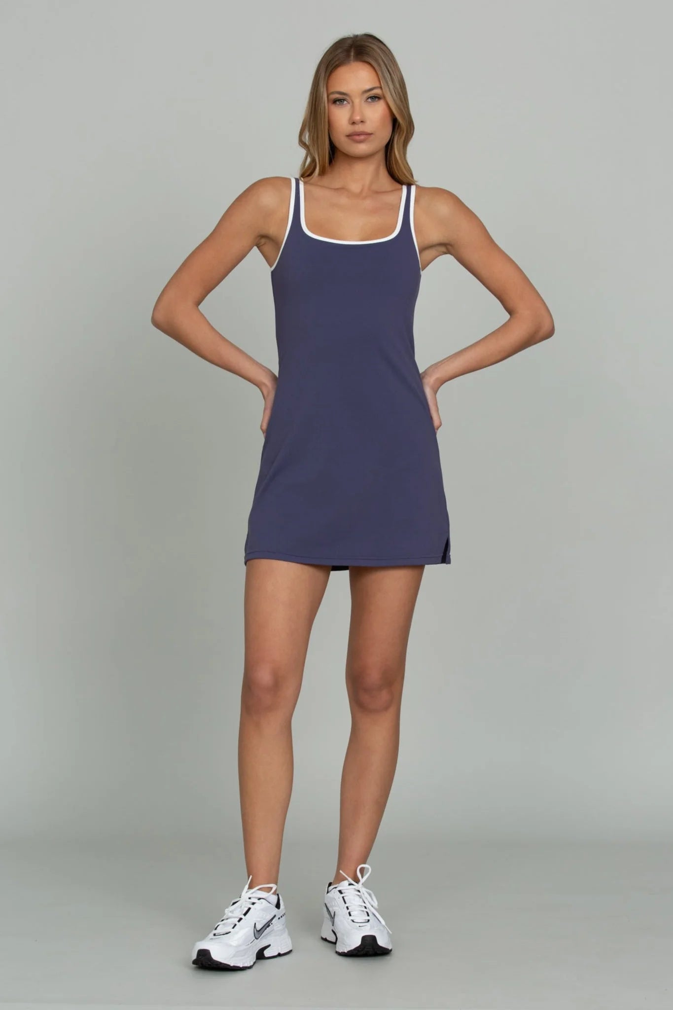 Pale Indigo Open Back Dress