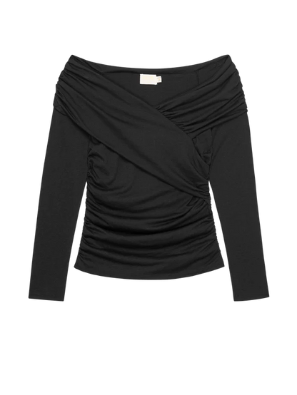 NATION LTD - Mika Off Shoulder Top - Jet Black