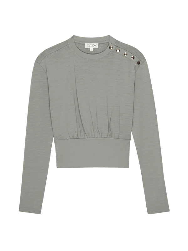 NATION LTD - Monique Top - Dove Grey