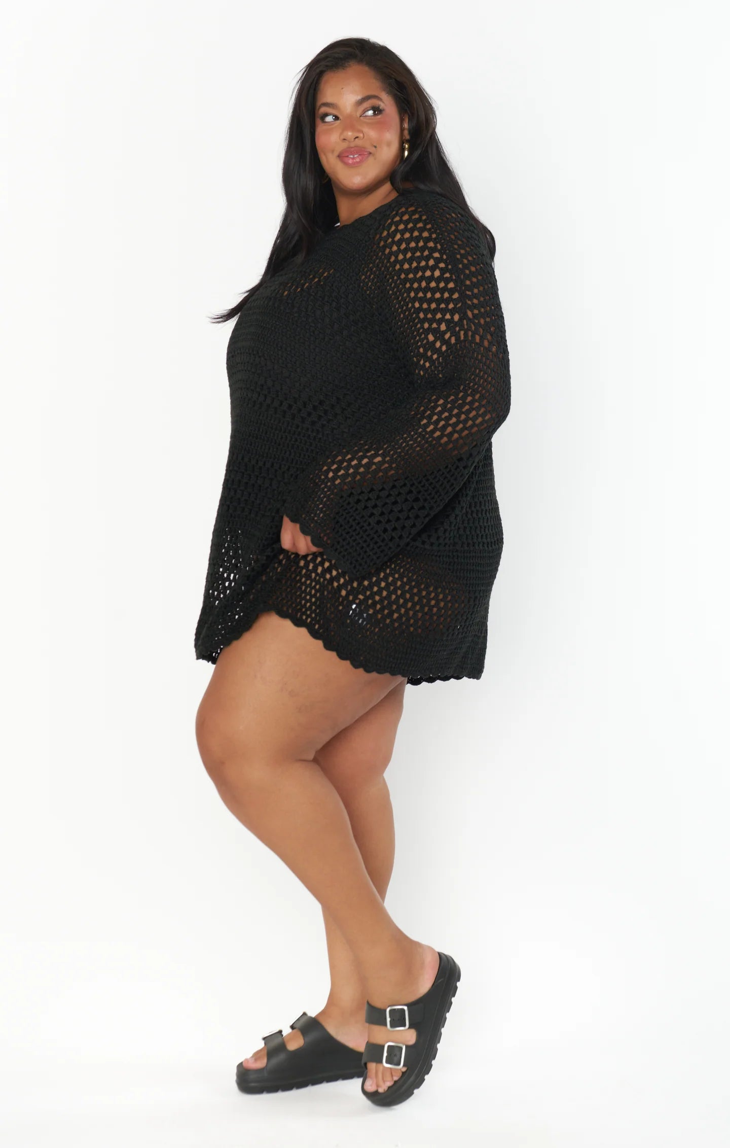 Show Me Your Mumu - Paula Pullover - Black Crochet