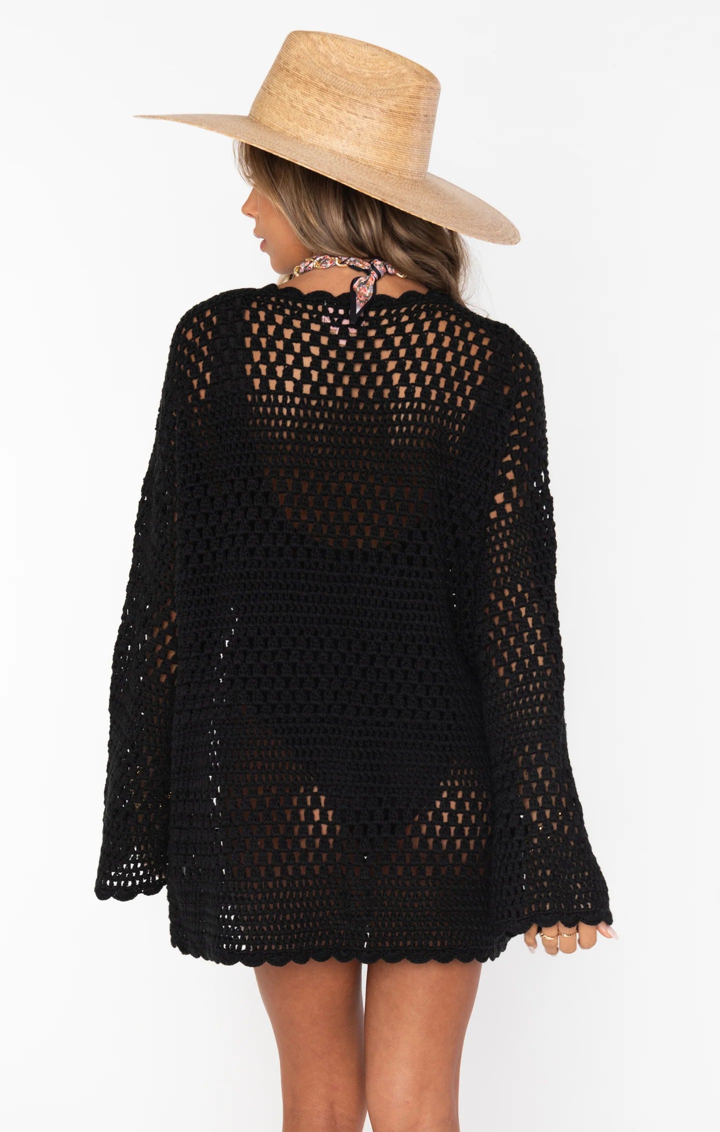 Show Me Your Mumu - Paula Pullover - Black Crochet