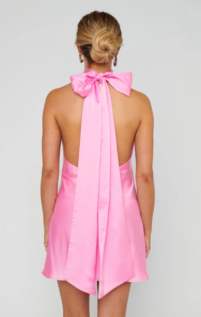 Show Me Your Mumu - Lisa Mini Dress - Pink Luxe Satin