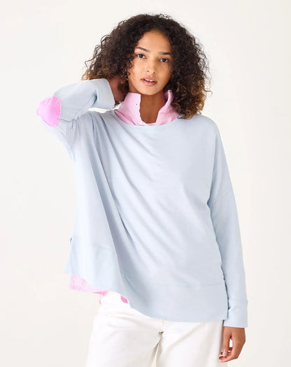 MerSea - Amour Cotton Slub Tee - Crystal Blue/Hot Pink