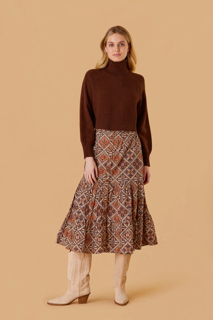 OLIVIA By Livro - Eloise Skirt - Chai Medallion