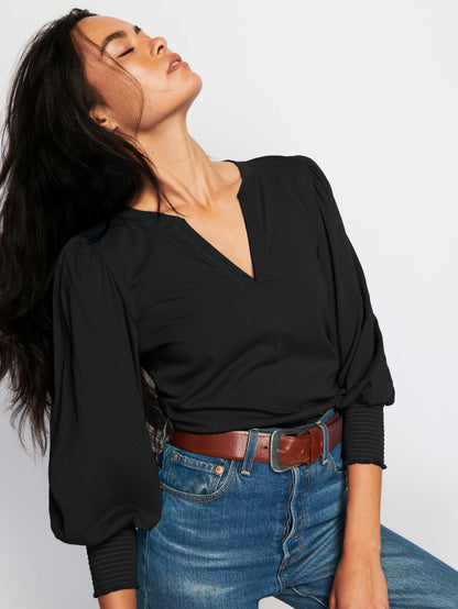 Flora Tee - Jet Black