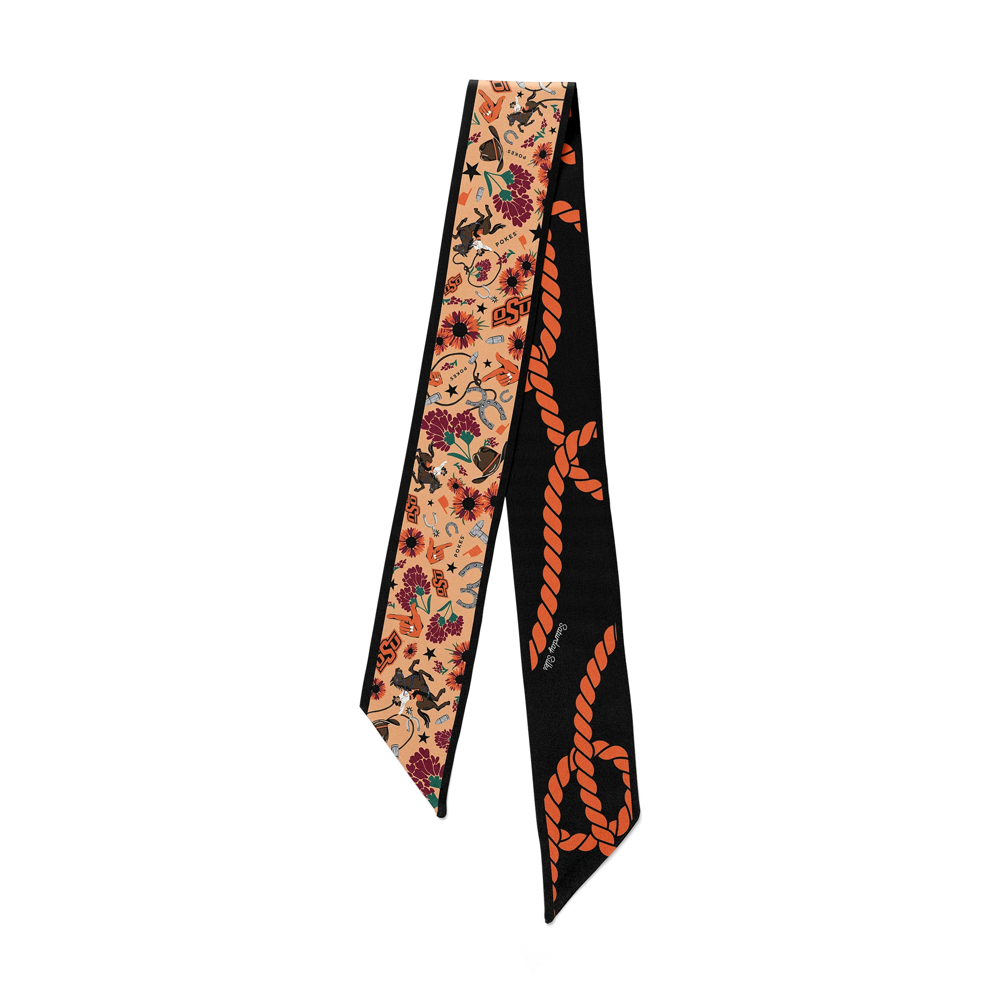 Saturday Silks - OSU Cowboys Skinny Scarf - Spinout