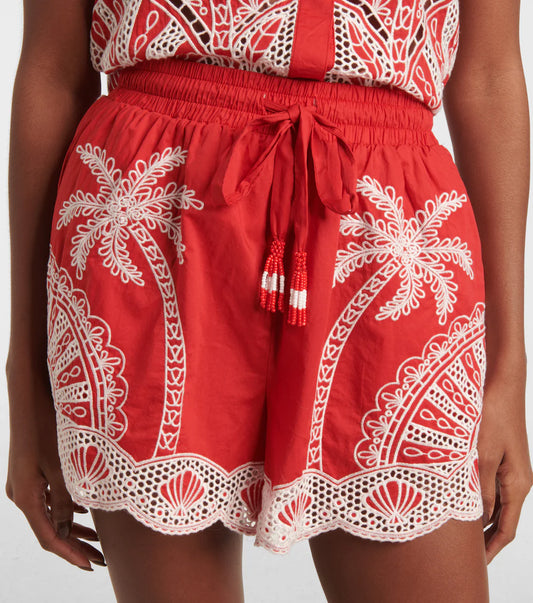 Farm Rio - Red Palm Trees Shorts