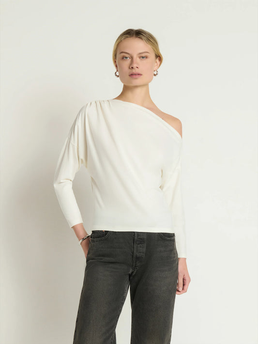 Pietra Off Shoulder Top - Porcelain