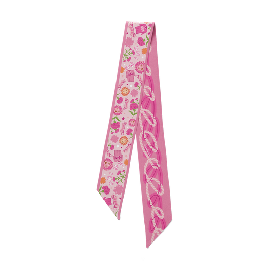 Saturday Silks - Phi Mu Skinny Scarf