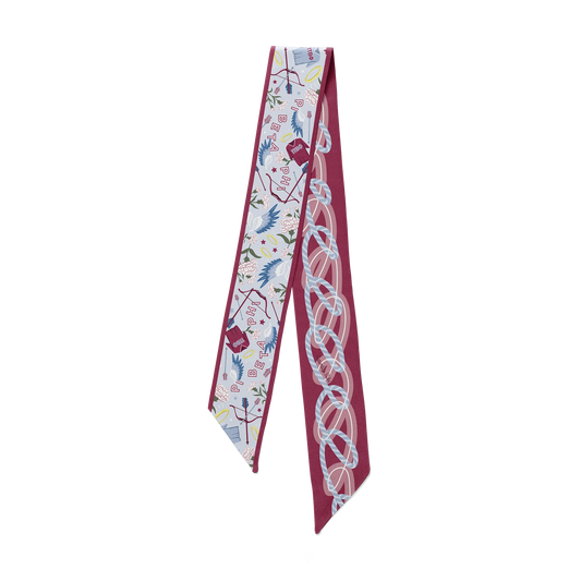 Saturday Silks - Pi Beta Phi Skinny Scarf