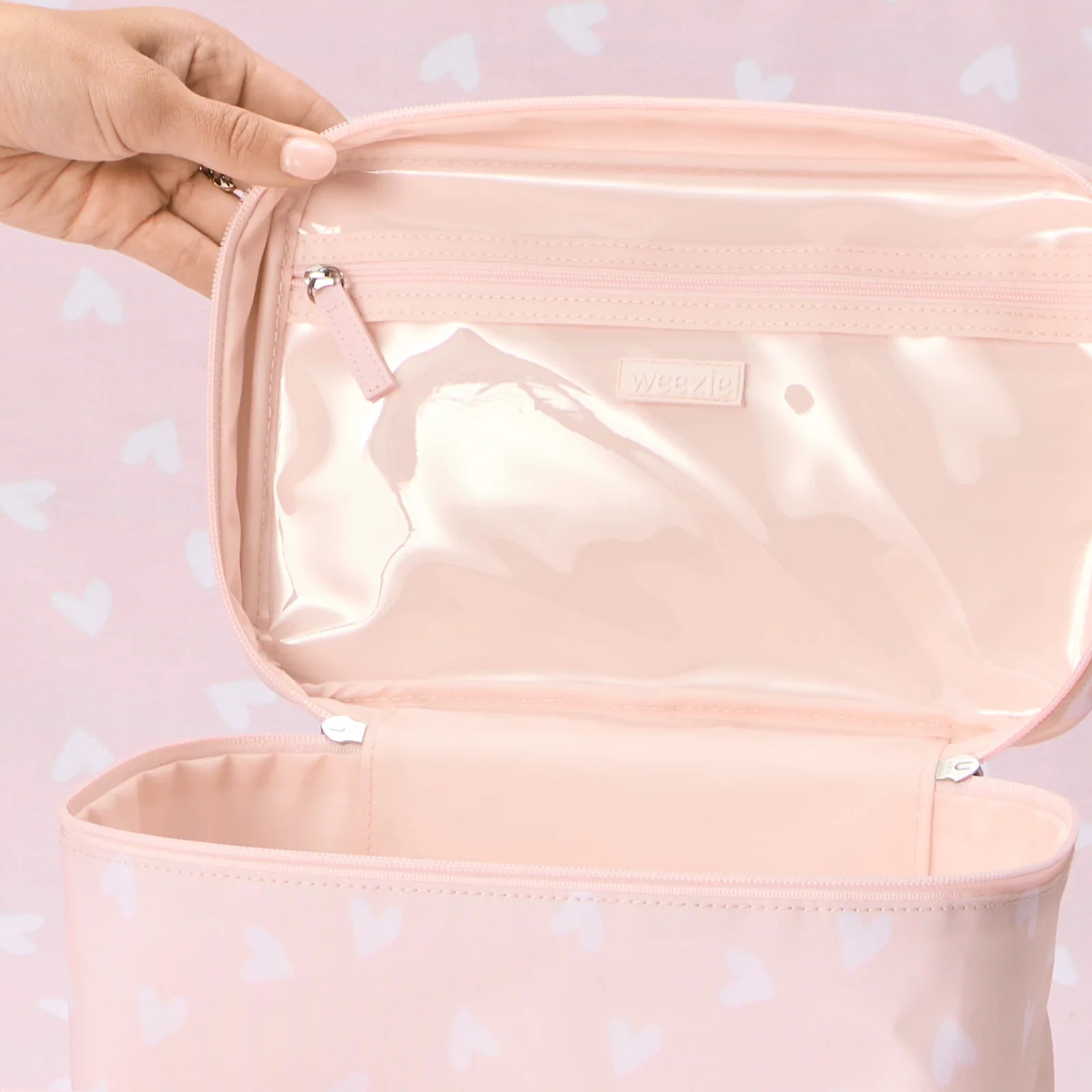 Vanity Case - Tossed Pink Hearts