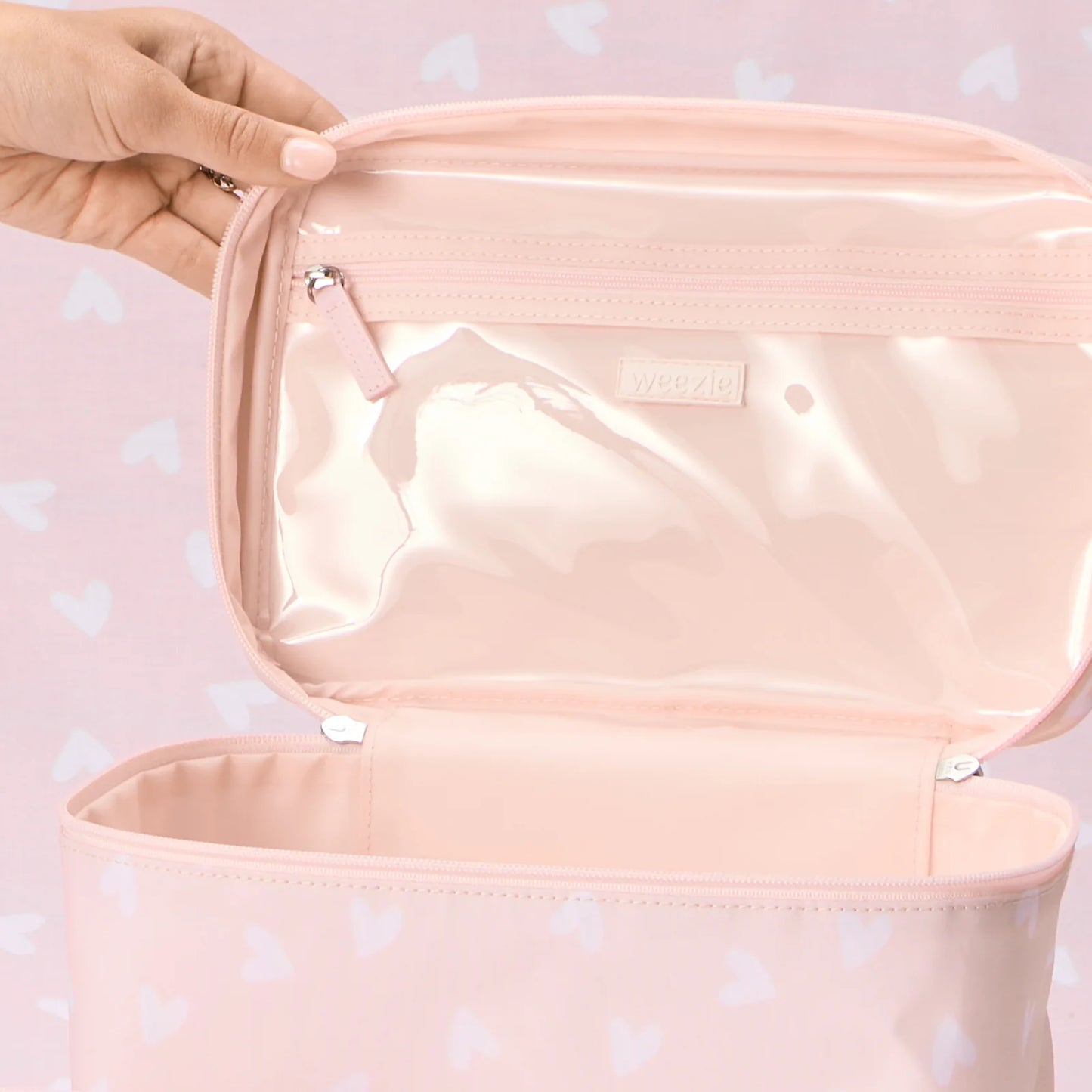 Vanity Case - Tossed Pink Hearts