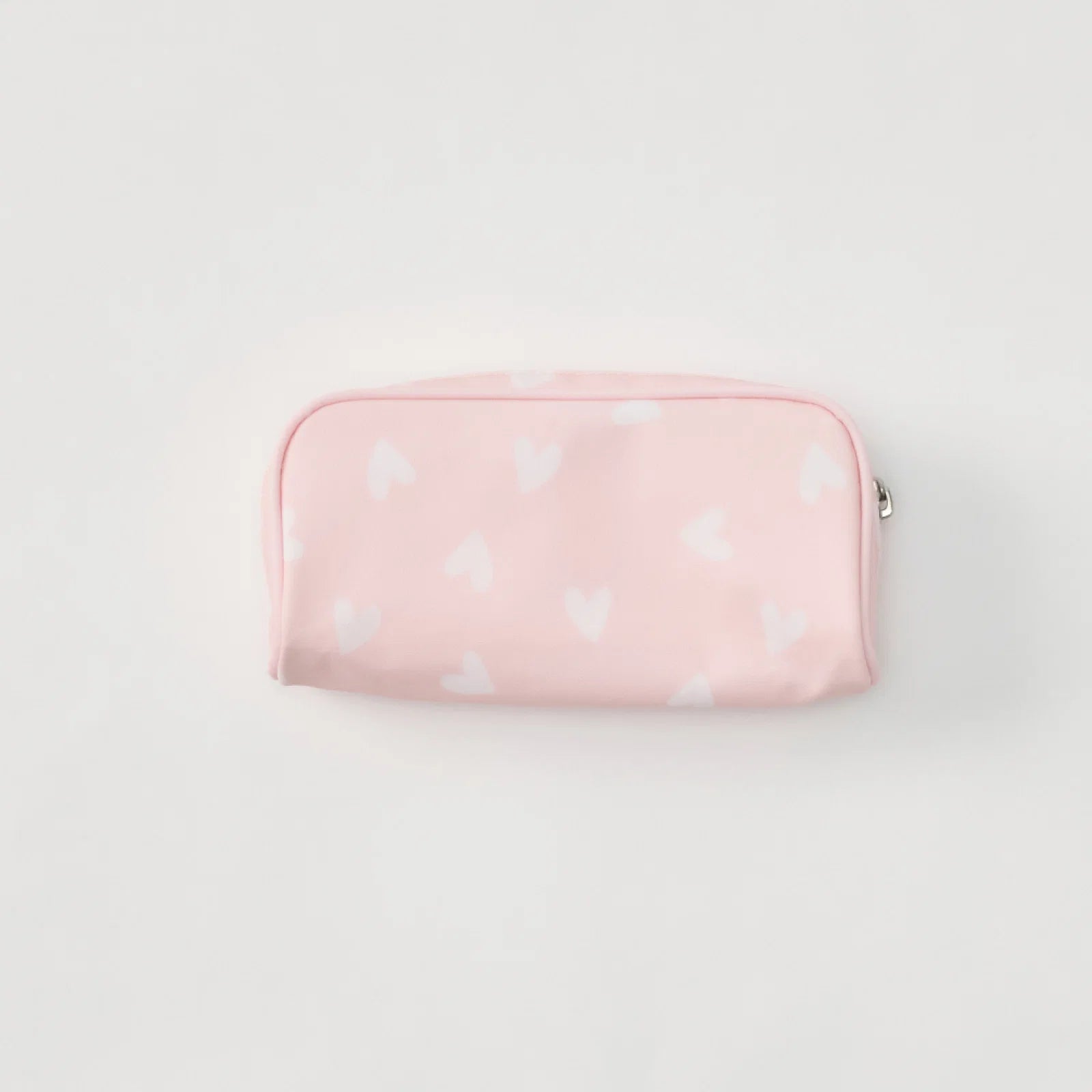 Small Patterned Toiletry Bag - Tossed Pink Hearts
