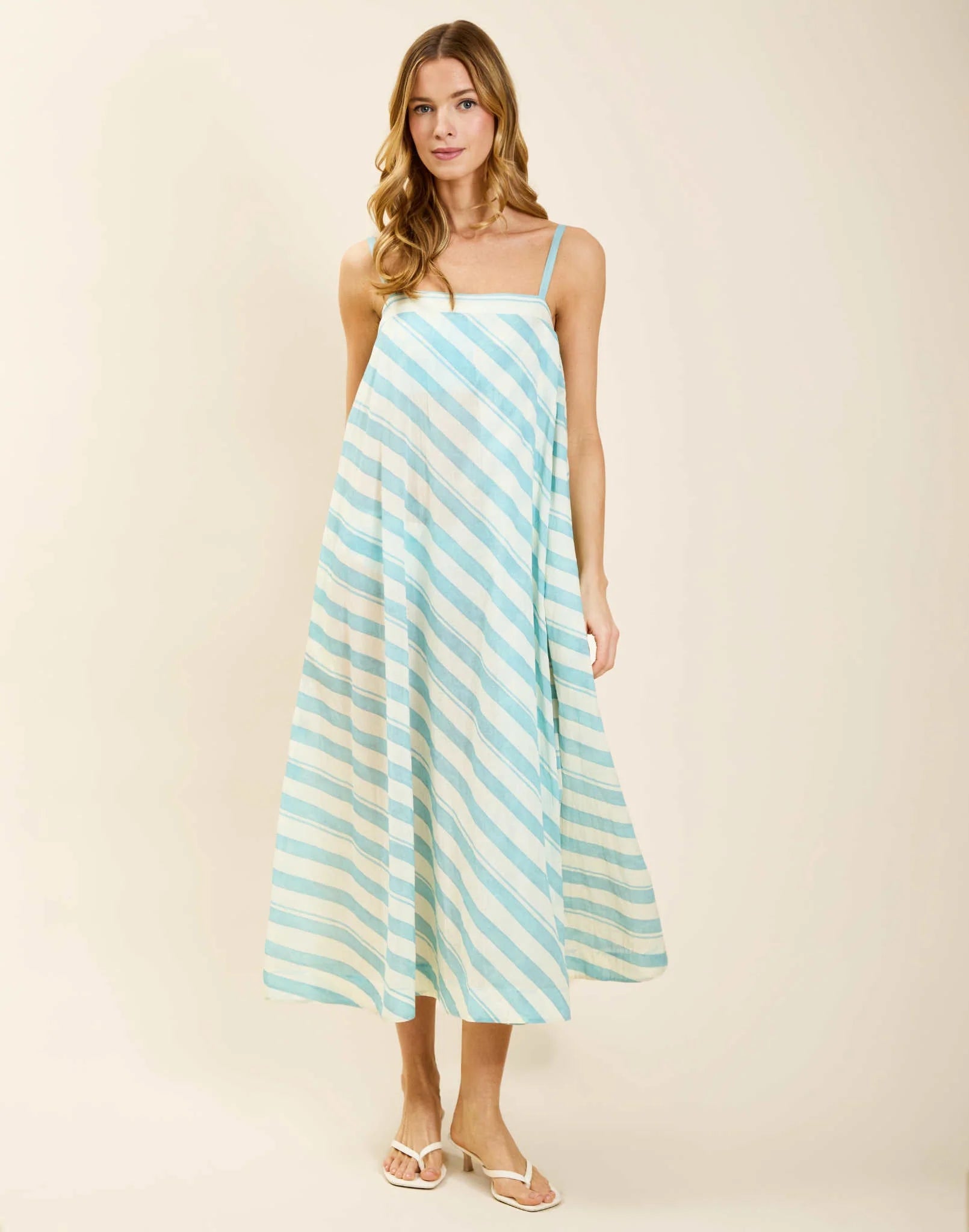 Portofino Midi Dress - Aegean Stripe