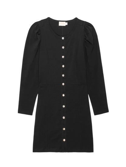 NATION LTD - Rae Placket Front Dress - Jet Black