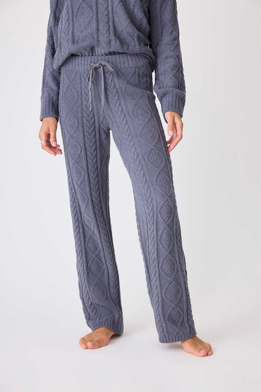 P.J. Salvage - Chenille Cozy Cable Lounge Pant - Charcoal