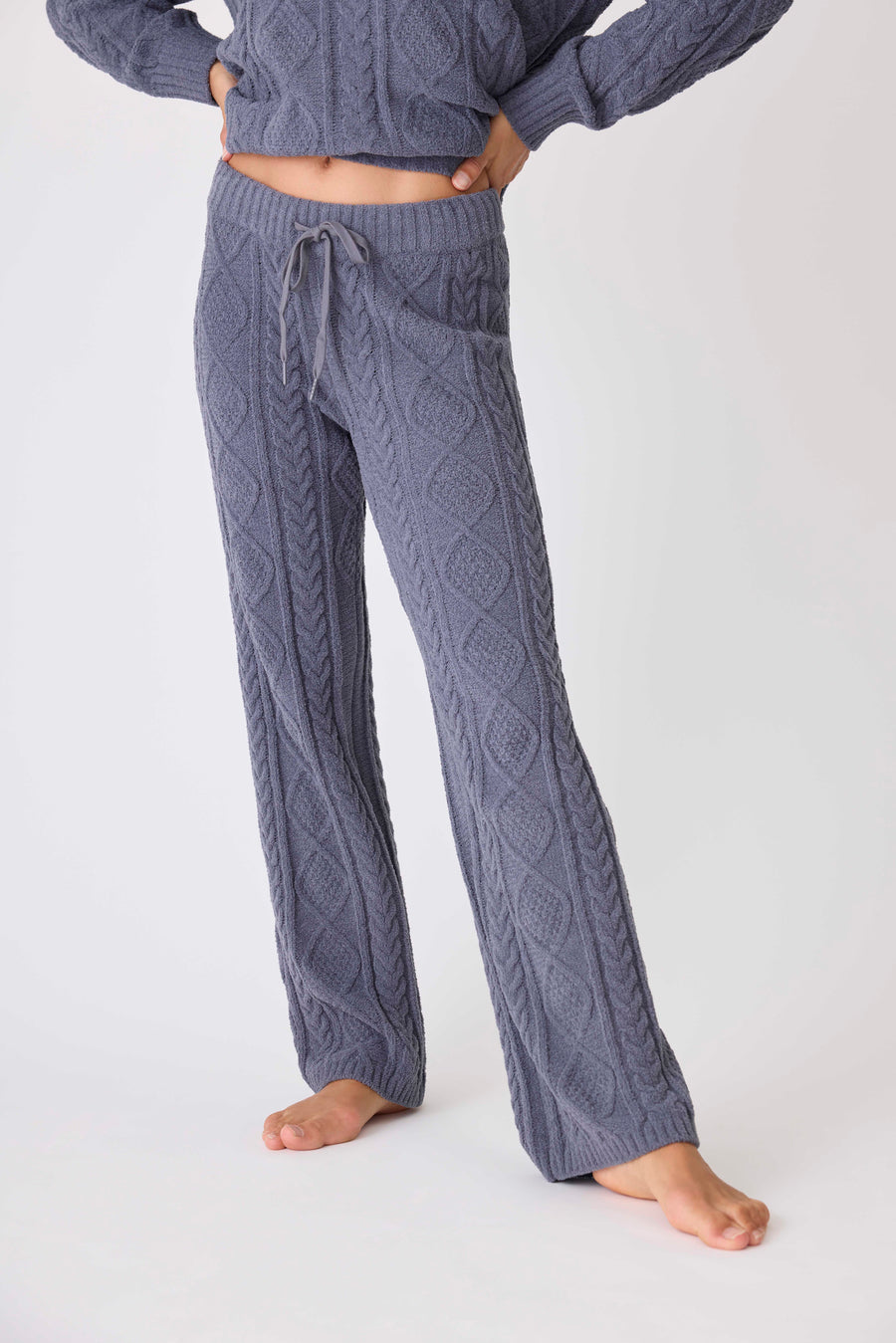 P.J. Salvage - Chenille Cozy Cable Lounge Pant - Charcoal