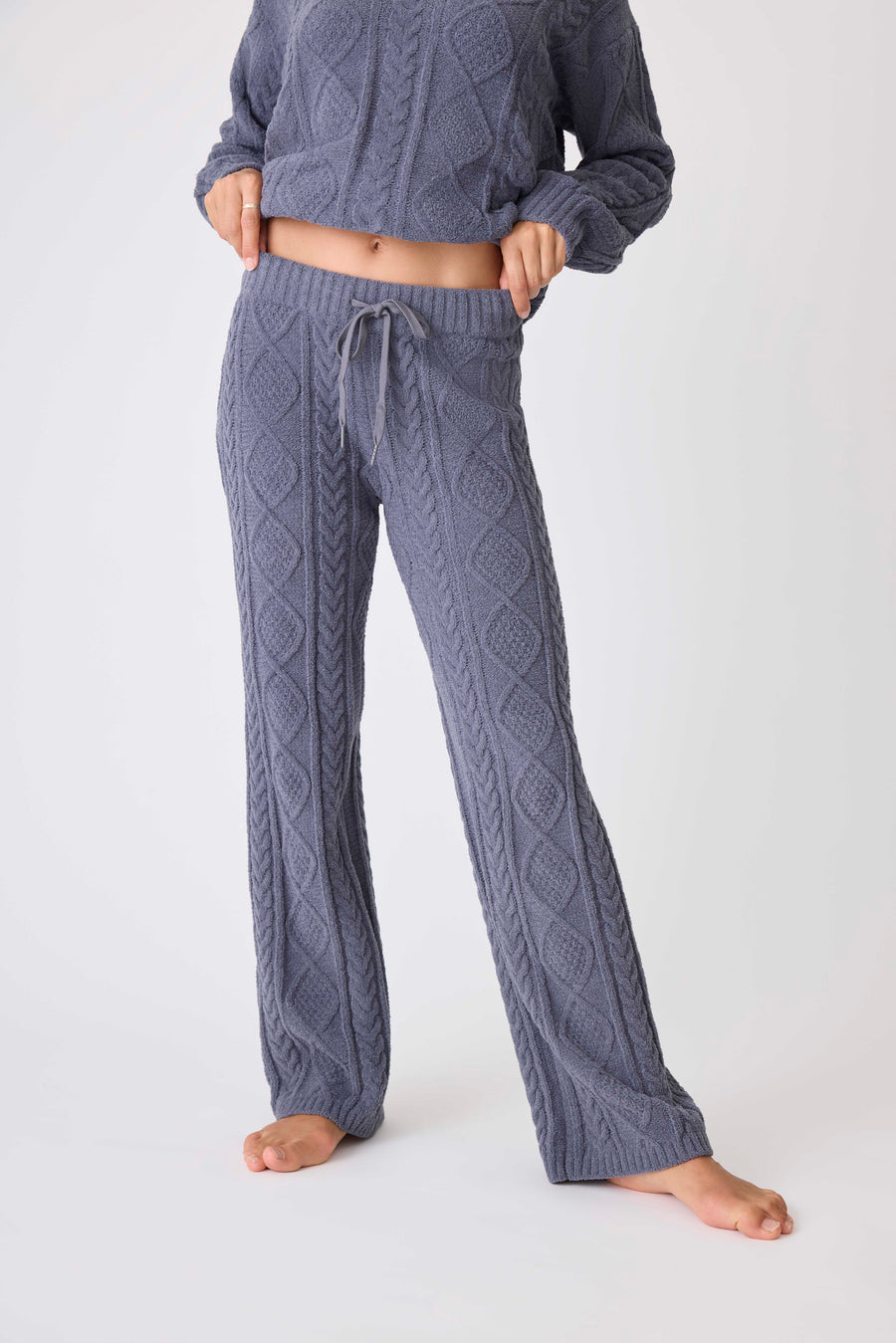 P.J. Salvage - Chenille Cozy Cable Lounge Pant - Charcoal