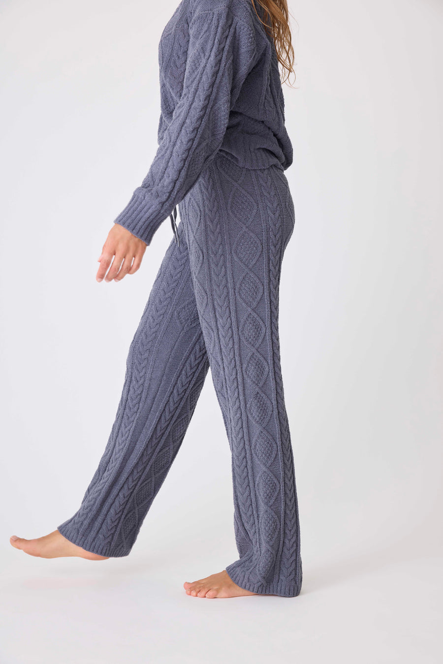 P.J. Salvage - Chenille Cozy Cable Lounge Pant - Charcoal