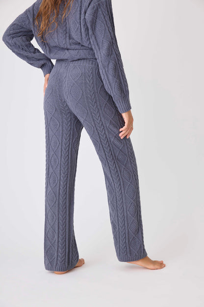 P.J. Salvage - Chenille Cozy Cable Lounge Pant - Charcoal